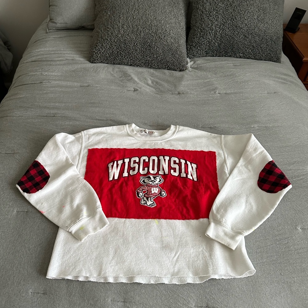 University of Wisconsin Cougars Reworked Cropped Crewneck